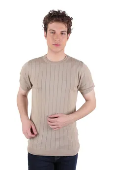 تیشرت بافت یقه گرد  