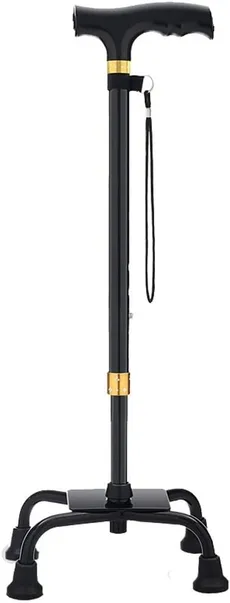 عصا چهارپایه خارجی با ارتفاع قابل تنظیم Black