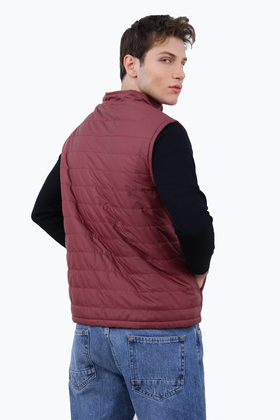 پافر شمعی مردانه رنگ زرشکی