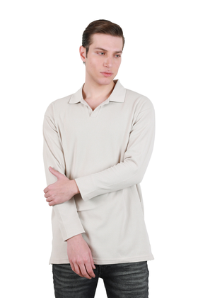 تیشرت آستین بلند مردانه یقه دار