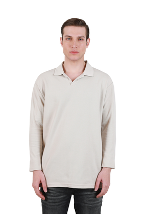 تیشرت آستین بلند مردانه یقه دار