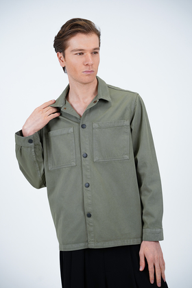 پیراهن کتان مردانه مدل دوجیب