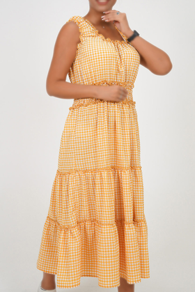 پیراهن بلند نخی زنانه