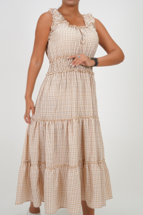 پیراهن بلند نخی زنانه