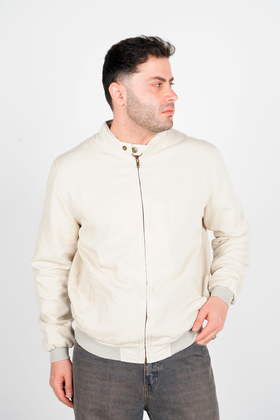 کاپشن یقه فرنچ کتان مردانه