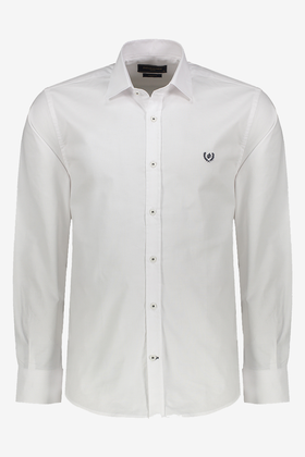 پیراهن یقه برگردان آستین بلند نخی مردانه