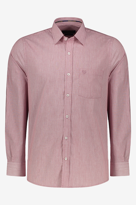 پیراهن یقه برگردان آستین بلند نخی راه راه مردانه