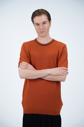 بافت یقه گرد مردانه  