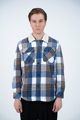 کاپشن پشمی مردانه یقه خزدار