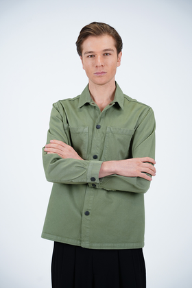 پیراهن کتان مردانه مدل دوجیب