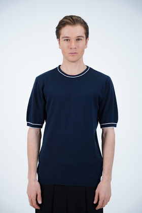 بافت یقه گرد مردانه 