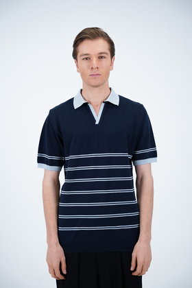 تیشرت بافت یقه دار مردانه