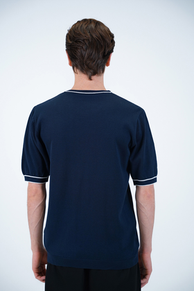 بافت یقه گرد مردانه 