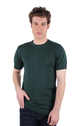 تیشرت بافت یقه گرد