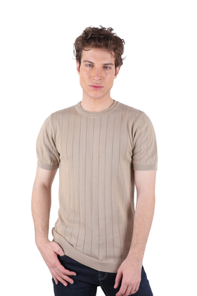 تیشرت بافت یقه گرد