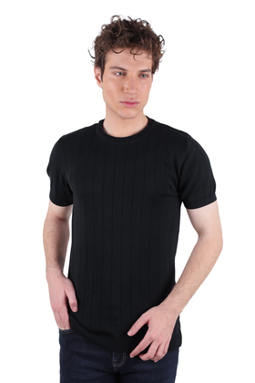 تیشرت بافت یقه گرد