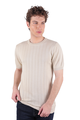 تیشرت بافت یقه گرد