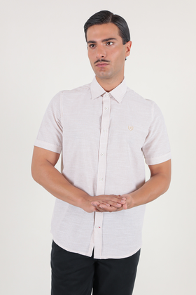 پیراهن آستین کوتاه مردانه کلاسیک طرح راه راه