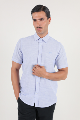 پیراهن آستین کوتاه مردانه کلاسیک طرح راه راه