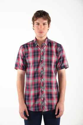 پیراهن آستین کوتاه مردانه نخی