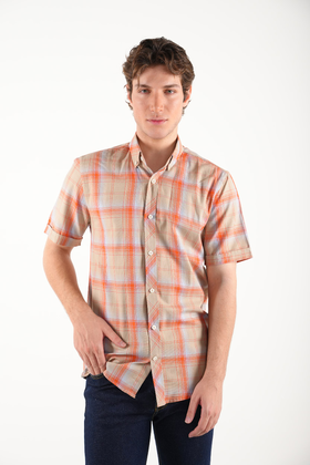 پیراهن آستین کوتاه مردانه نخی