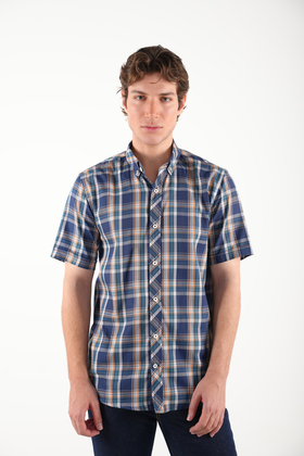 پیراهن آستین کوتاه مردانه نخی