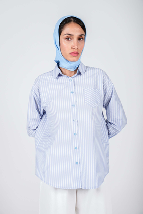 شومیز آستین بلند یقه دار زنانه بلند