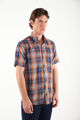 پیراهن آستین کوتاه مردانه نخی