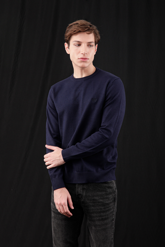 بافت یقه گرد مردانه - 