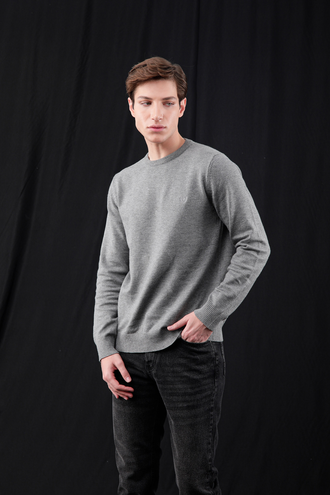 بافت یقه گرد مردانه - 