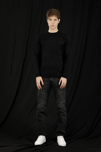 بافت یقه گرد مردانه - 