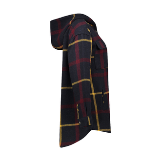 پیراهن چهارخانه کلاهدار زنانه - 