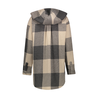 پیراهن چهارخانه کلاهدار زنانه - 