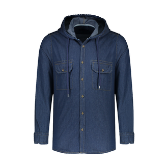 پیراهن جین کلاهدار مردانه - 