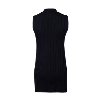 تونیک بافت زنانه آستین حلقه ای مشکی - 