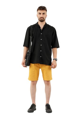 پیراهن آستین کوتاه مردانه قواره آزاد - 