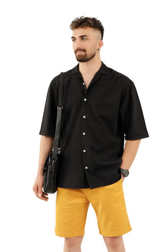 پیراهن آستین کوتاه مردانه قواره آزاد - 