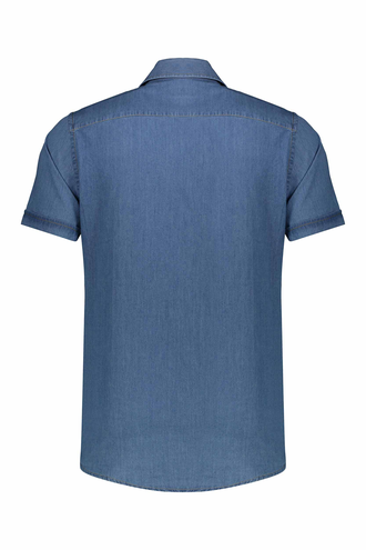 پیراهن آستین کوتاه جین مردانه - 