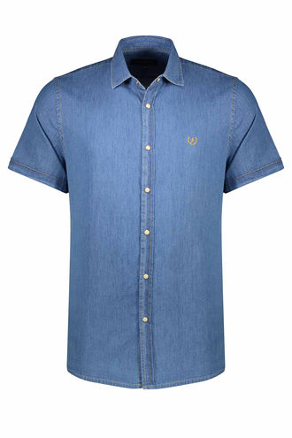 پیراهن آستین کوتاه جین مردانه - 
