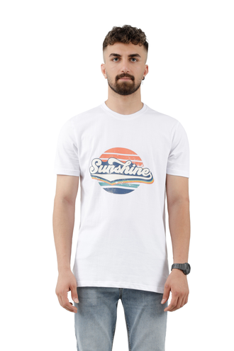 تیشرت آستین کوتاه مردانه چاپدار - 