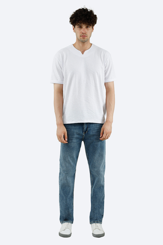 تیشرت آستین کوتاه مردانه یقه کوبایی - 