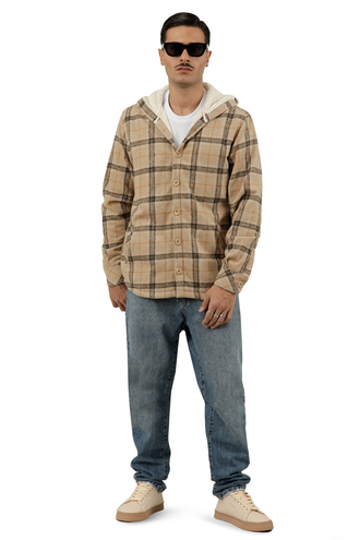 کاپشن کلاهدار مردانه پشمی - 