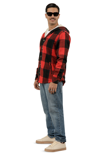 کاپشن کلاهدار مردانه پشمی - 