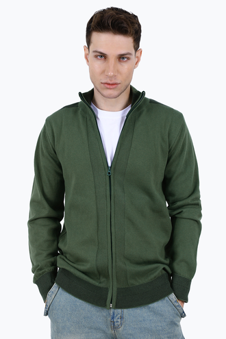 ژاکت بافت مردانه زیپدار - 