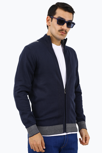 ژاکت بافت مردانه زیپدار - 