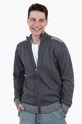 ژاکت بافت مردانه زیپدار - 