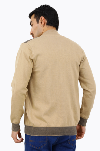 ژاکت بافت مردانه زیپدار - 