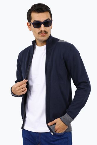 ژاکت بافت مردانه زیپدار - 