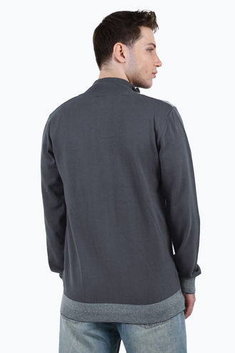 ژاکت بافت مردانه زیپدار - 