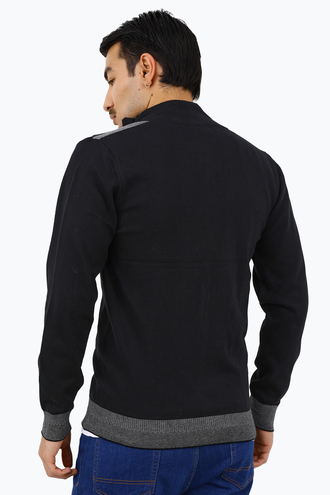 ژاکت بافت مردانه زیپدار - 